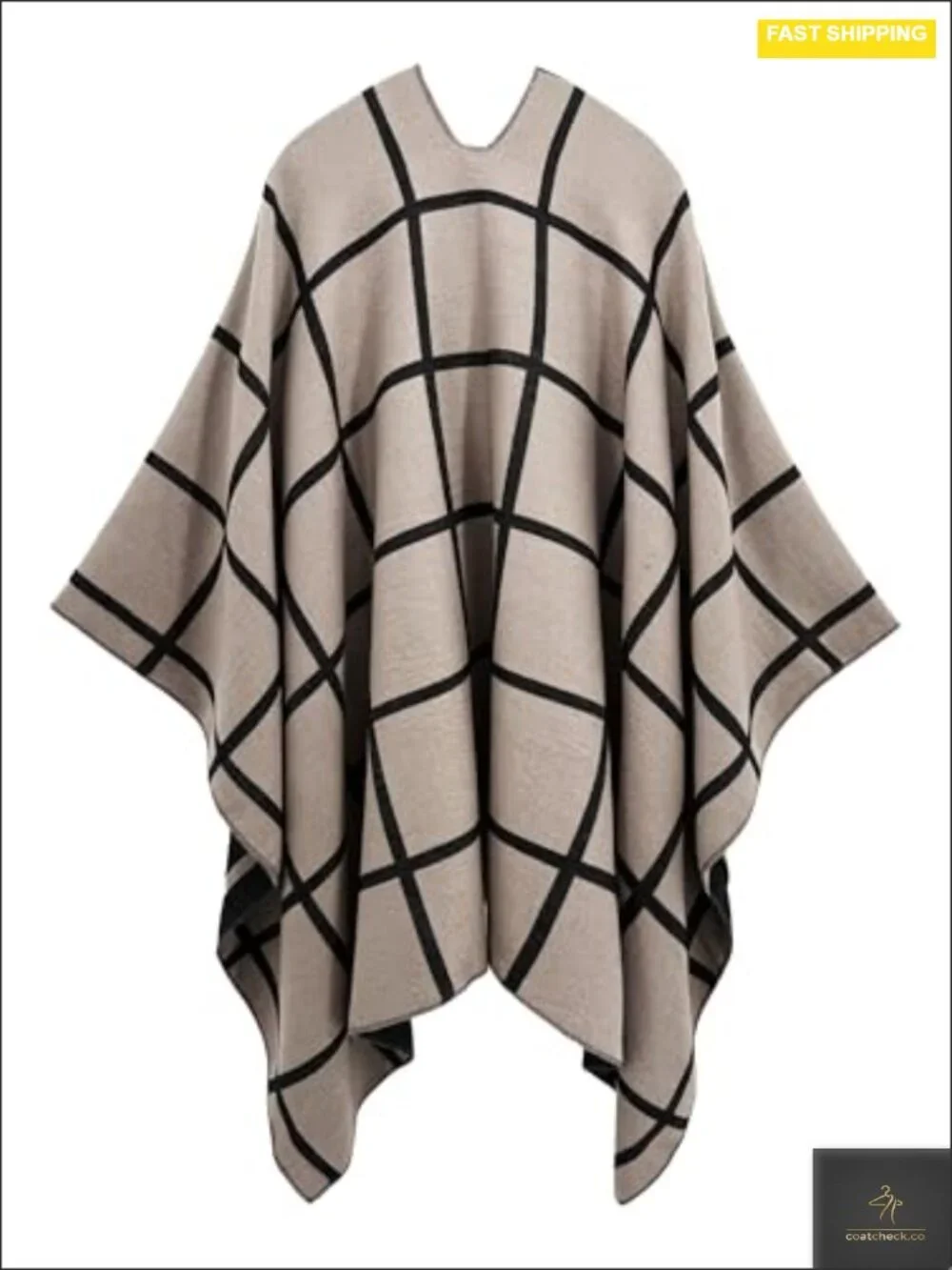 Womens Reversible Shawl Wrap Poncho Cape Cardigan Soft Open Front